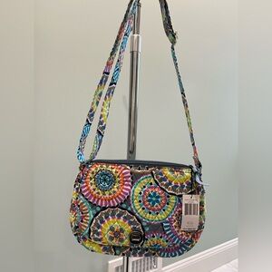 Vera Bradley Multicolor Saddle Crossbody Sunny Medallion Bag